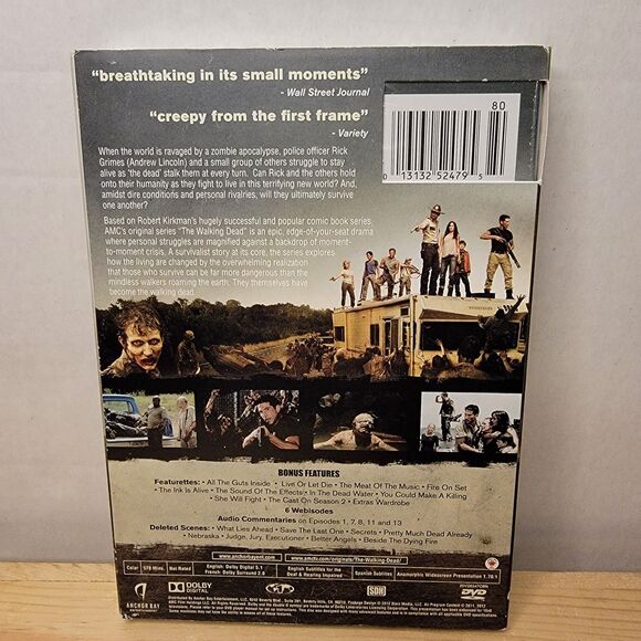 DVD The Walking Dead Complete Second Season w/ outter sleeve SEALED - Picture 2 of 2